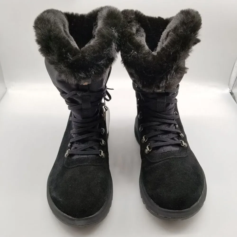 Columbia Womens‎ Slopeside Village Omni-Heat Hi Snow Boots Size 7  8 Black/Mud